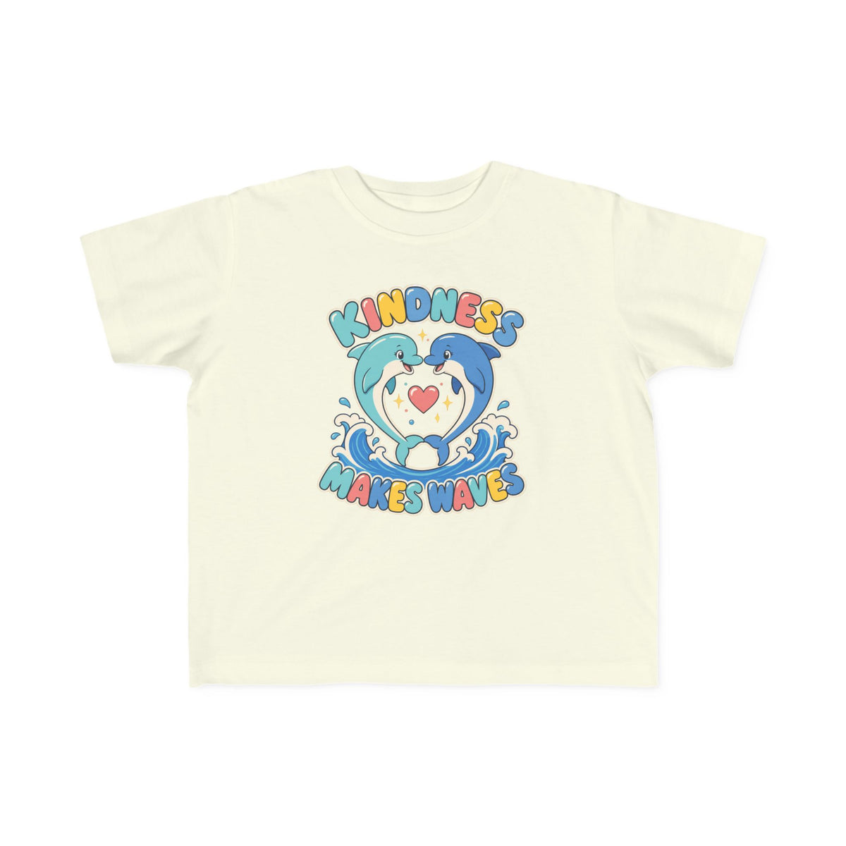 Kindness Makes Waves Kids Tee | Kindness Dolphin Kids Shirt | Toddler Beach T-Shirt | Surf Kid Gift
