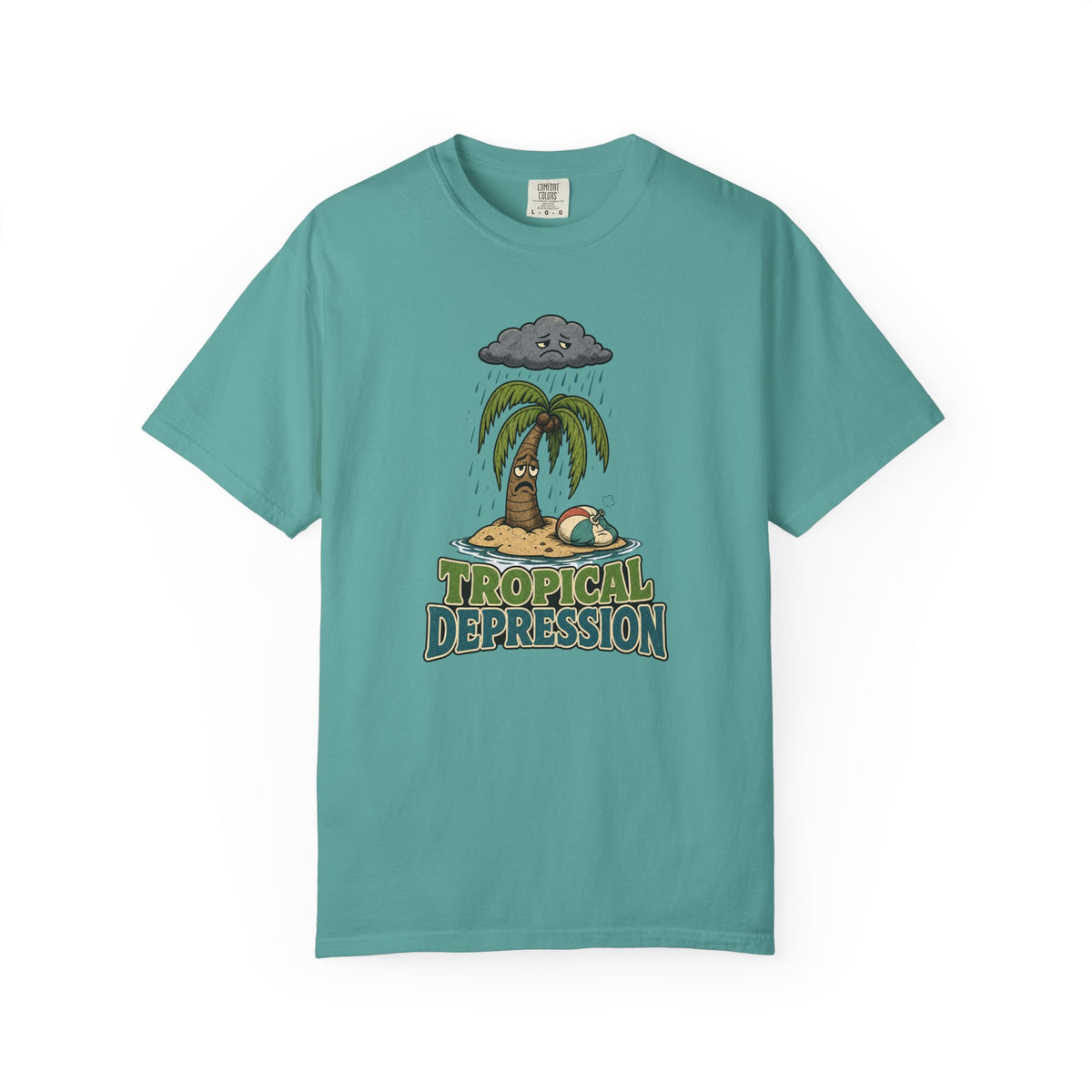 Tropical Depression Tee | Funny Palm Tree Shirt | Retro Beach T-Shirt | Comfort Colors Gift