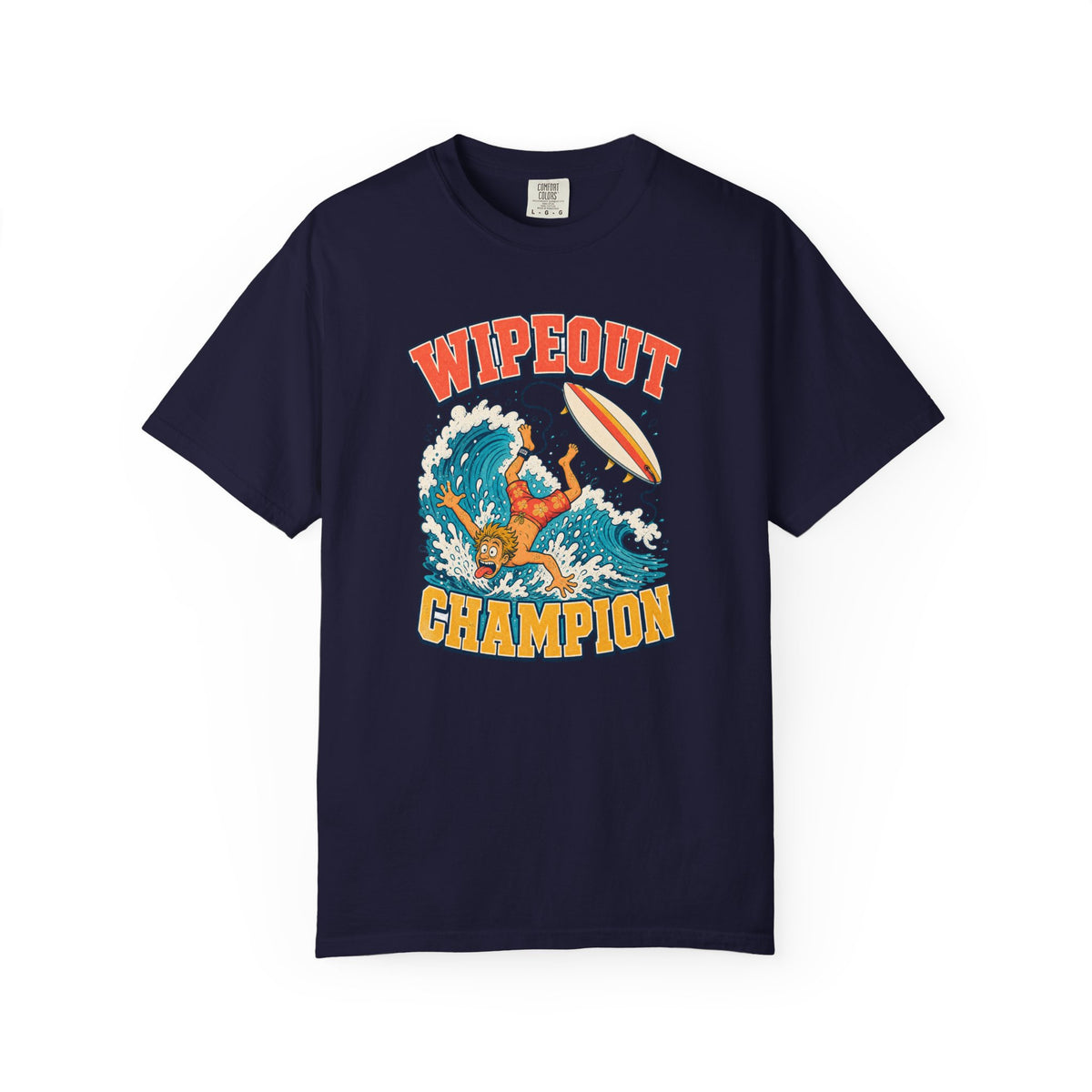 Wipeout Champion Tee | Funny Surfer T-Shirt | Retro Beach T-Shirt | Comfort Colors Gift