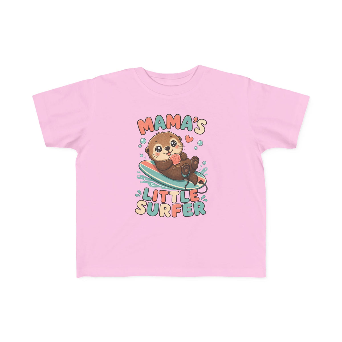 Mama's Little Surfer Kids Tee | Kids Sea Otter Shirt | Toddler Beach T-Shirt | Surf Kid Gift