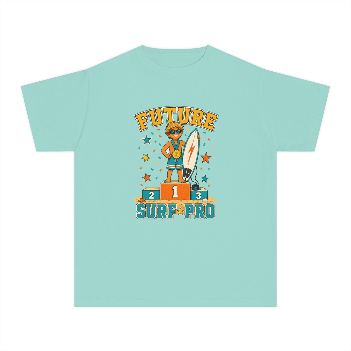 Future Surf Pro Kids Tee | Future Surfer Kids Shirt | Youth Beach T-Shirt | Surf Kid Gift