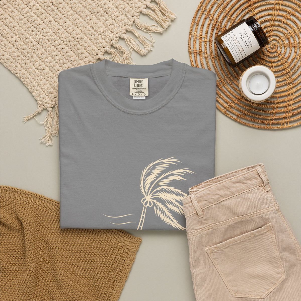 T-Shirt — Palm Tree "Bend Don’t Break" Graphic