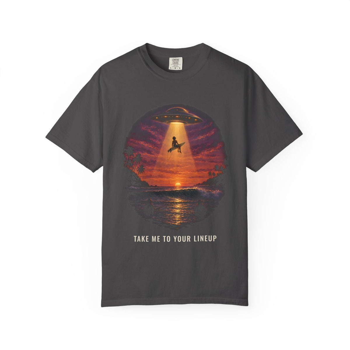 Take Me To Your Lineup Alien Shirt | Funny UFO Surf Tee | Comfort Colors T-Shirt