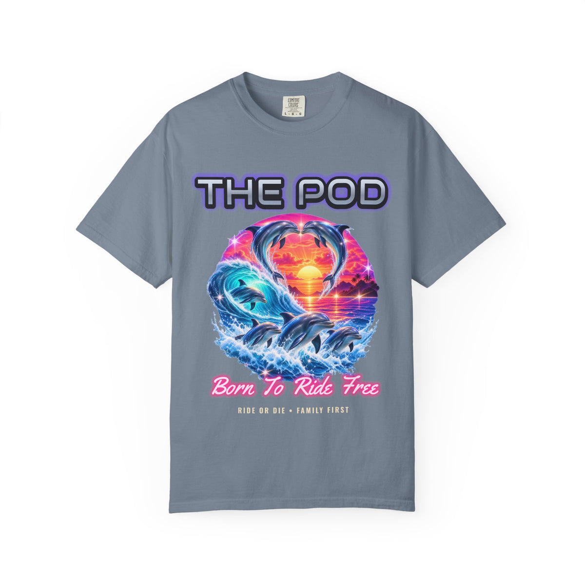 Dolphin Bootleg Shirt | The Pod 90s Airbrush Tee | Comfort Colors T-Shirt