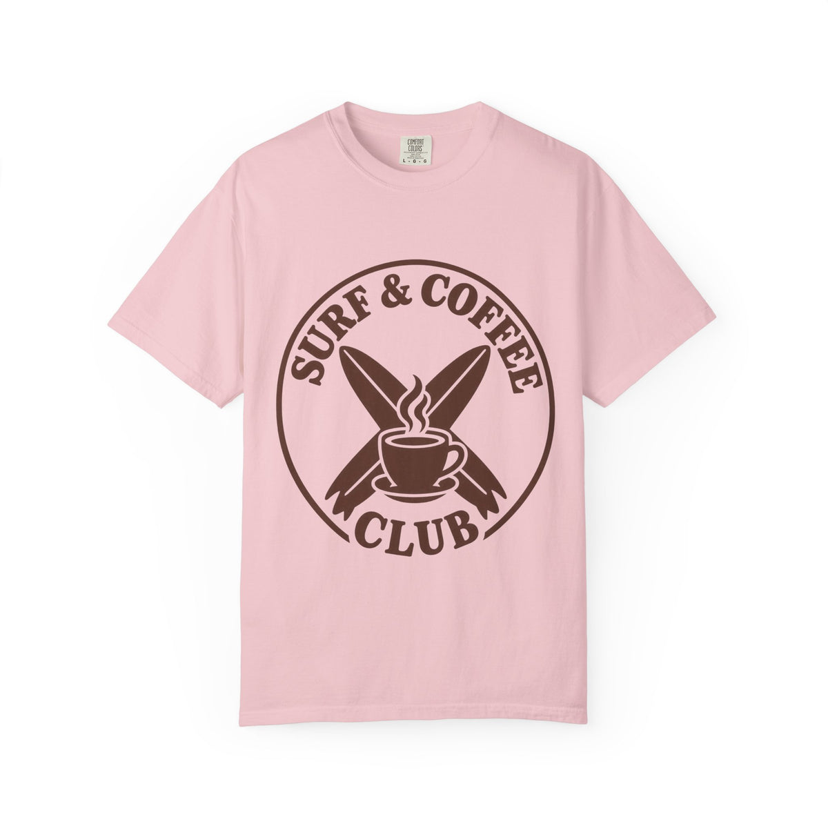 Surf And Coffee Club Shirt | Coffee Lover Surfboard Tee | Comfort Colors T-Shirt
