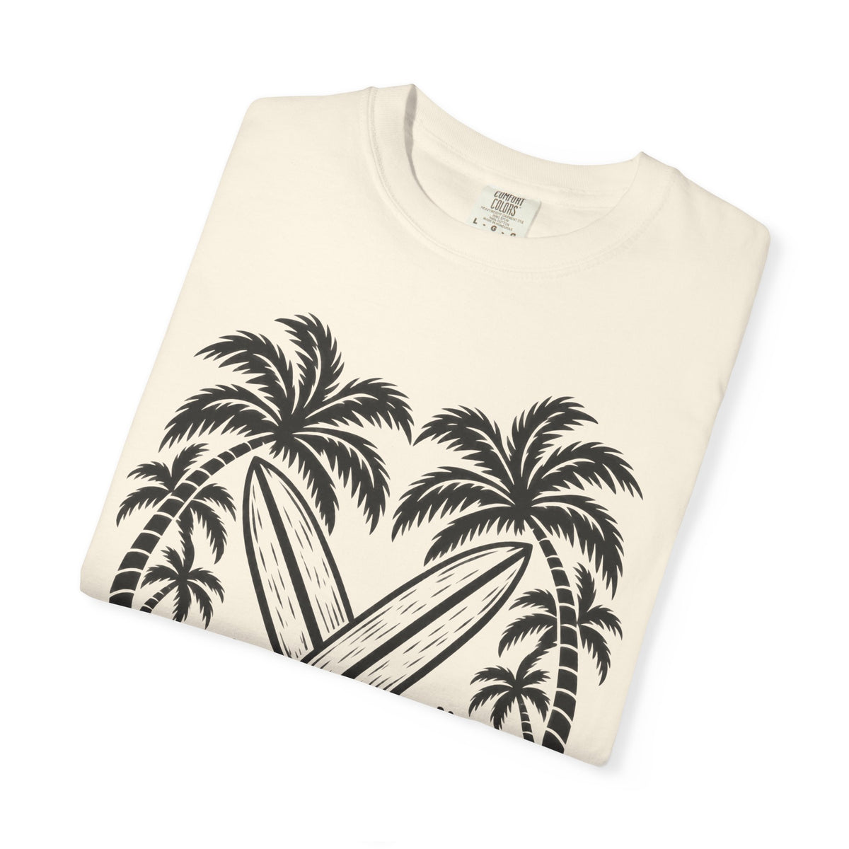 Tropic Tides Surf Shirt | Woodcut Crossed Boards Tee | Comfort Colors T-Shirt