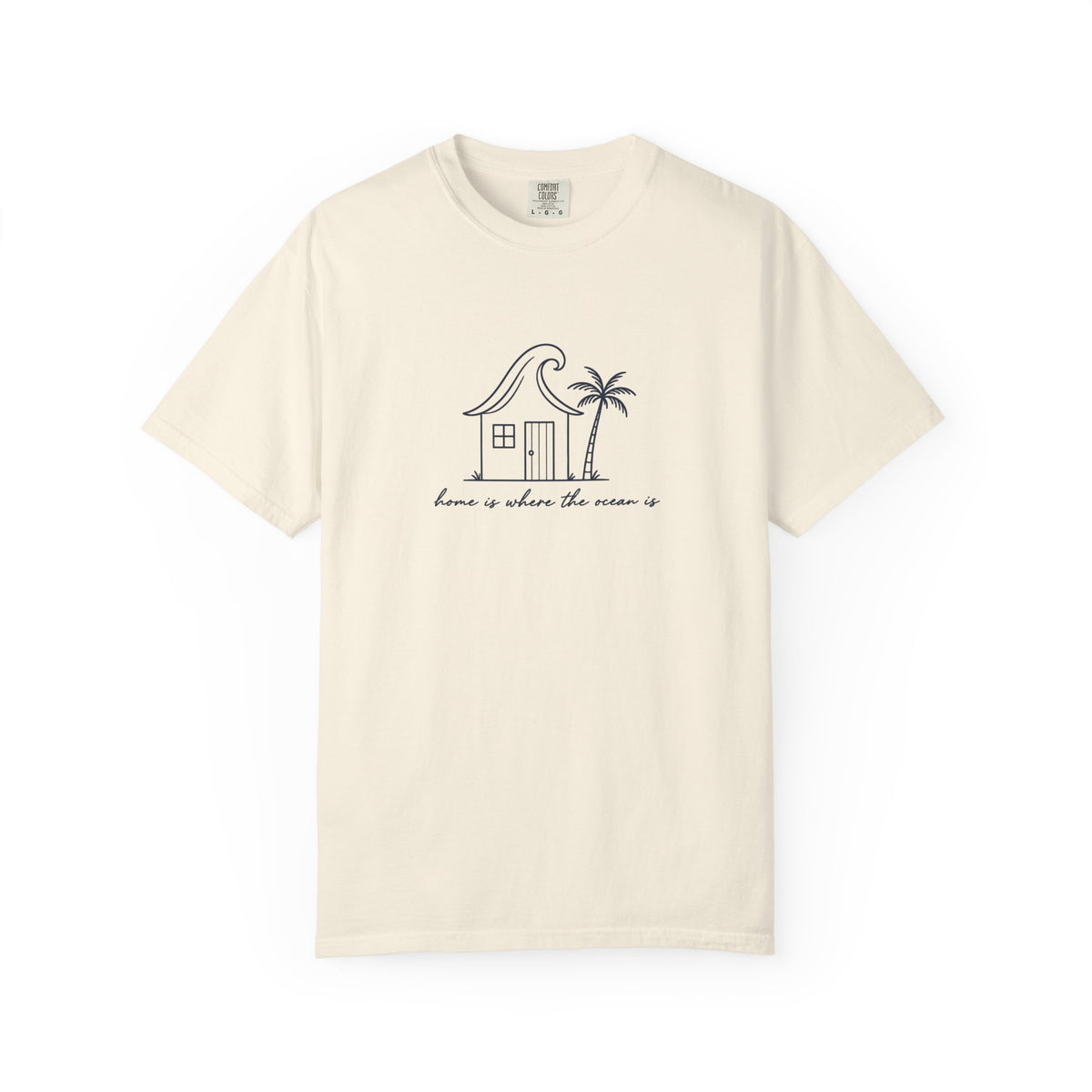 Home Is Where The Ocean Is Tee | Minimal Beach House Shirt | Inspirational Ocean T-Shirt | Comfort Colors