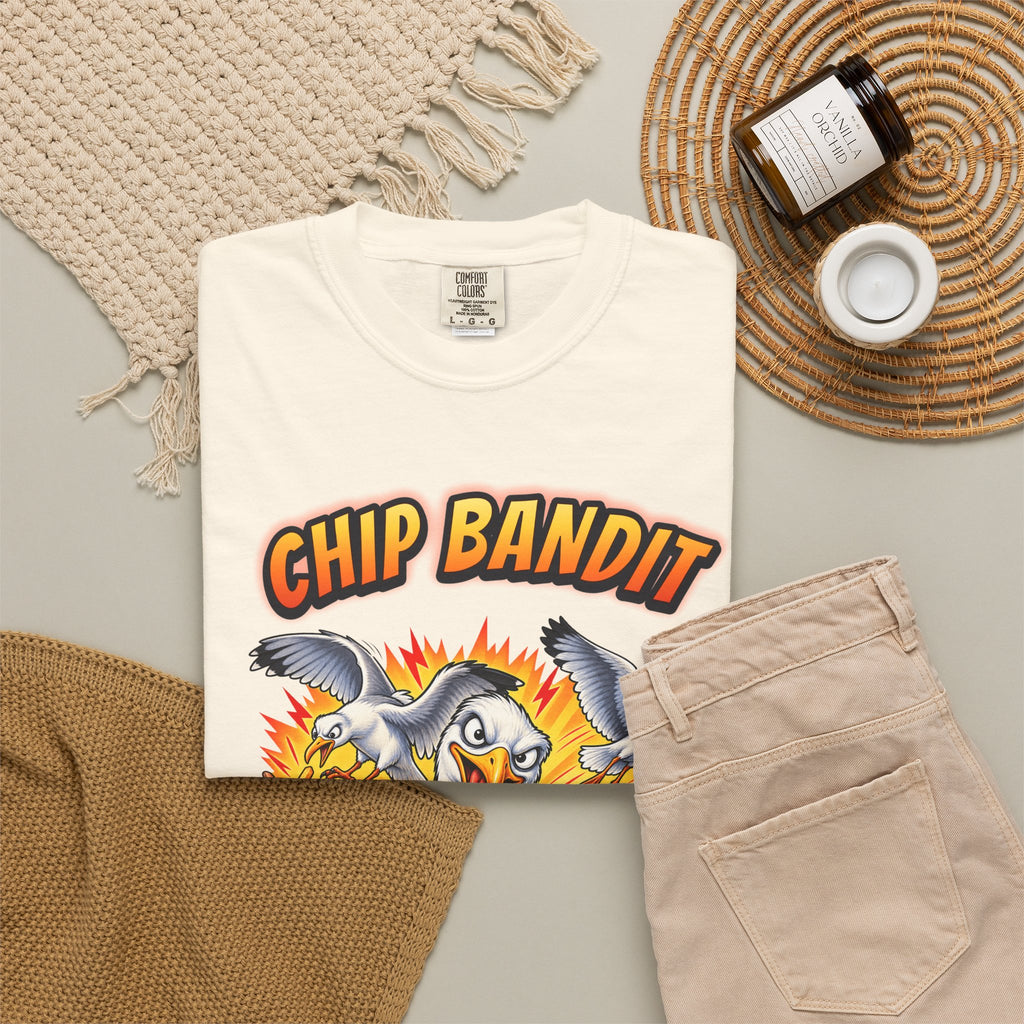 Seagull Chip Bandit Shirt | Funny Aussie Beach Tee | Comfort Colors T-Shirt