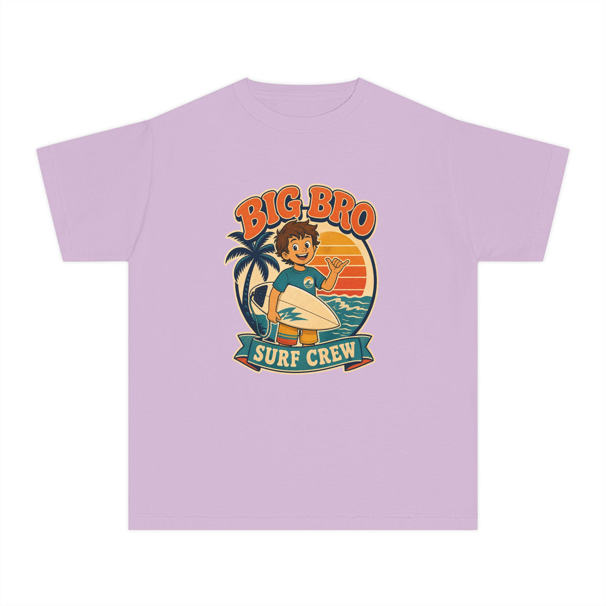Big Bro Surf Crew Kids Tee | Big Brother Surf Shirt | Youth Beach T-Shirt | Surf Kid Gift