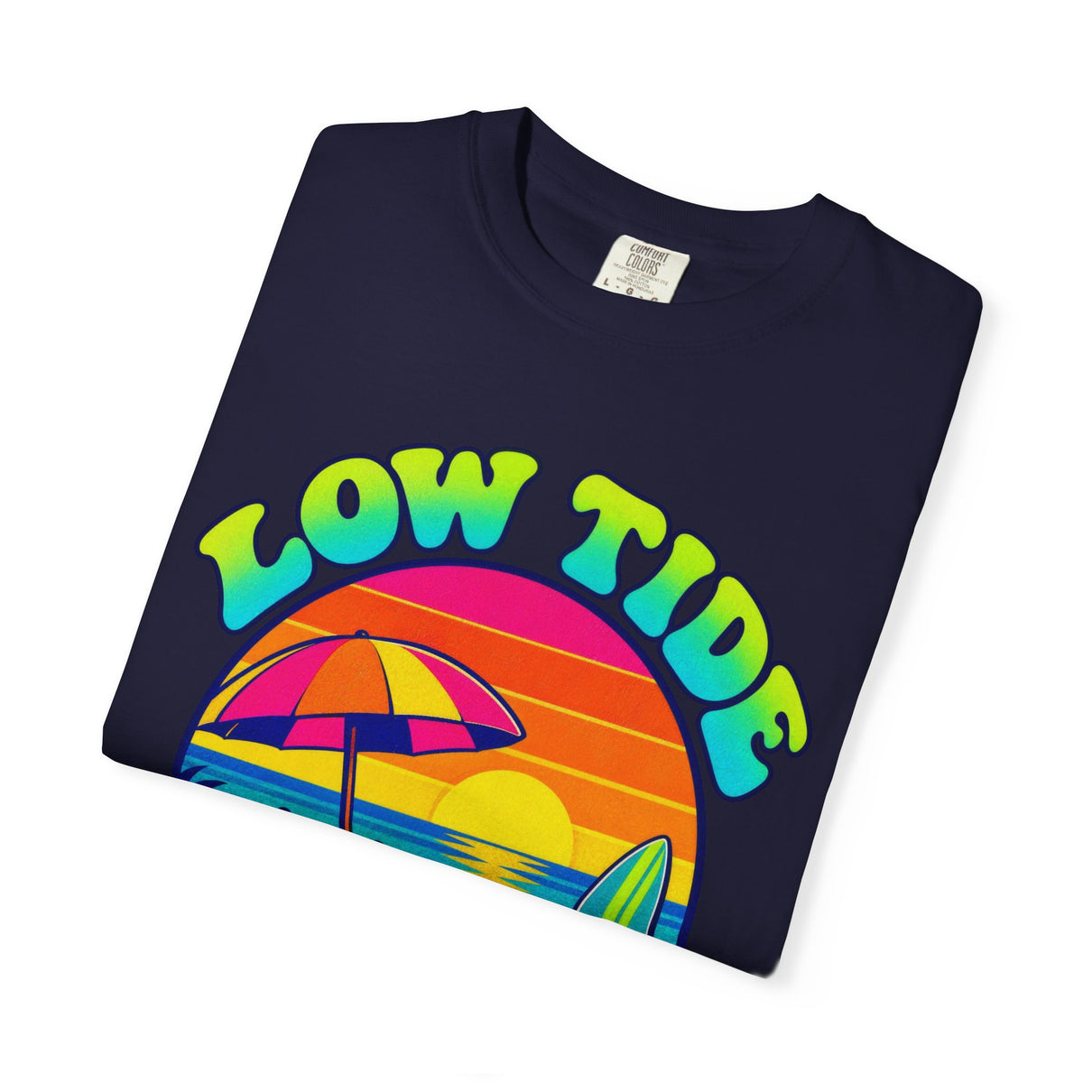 Low Tide High Vibes Tee | Good Vibes Beach Shirt | Colorful Tide Pool T-Shirt | Comfort Colors