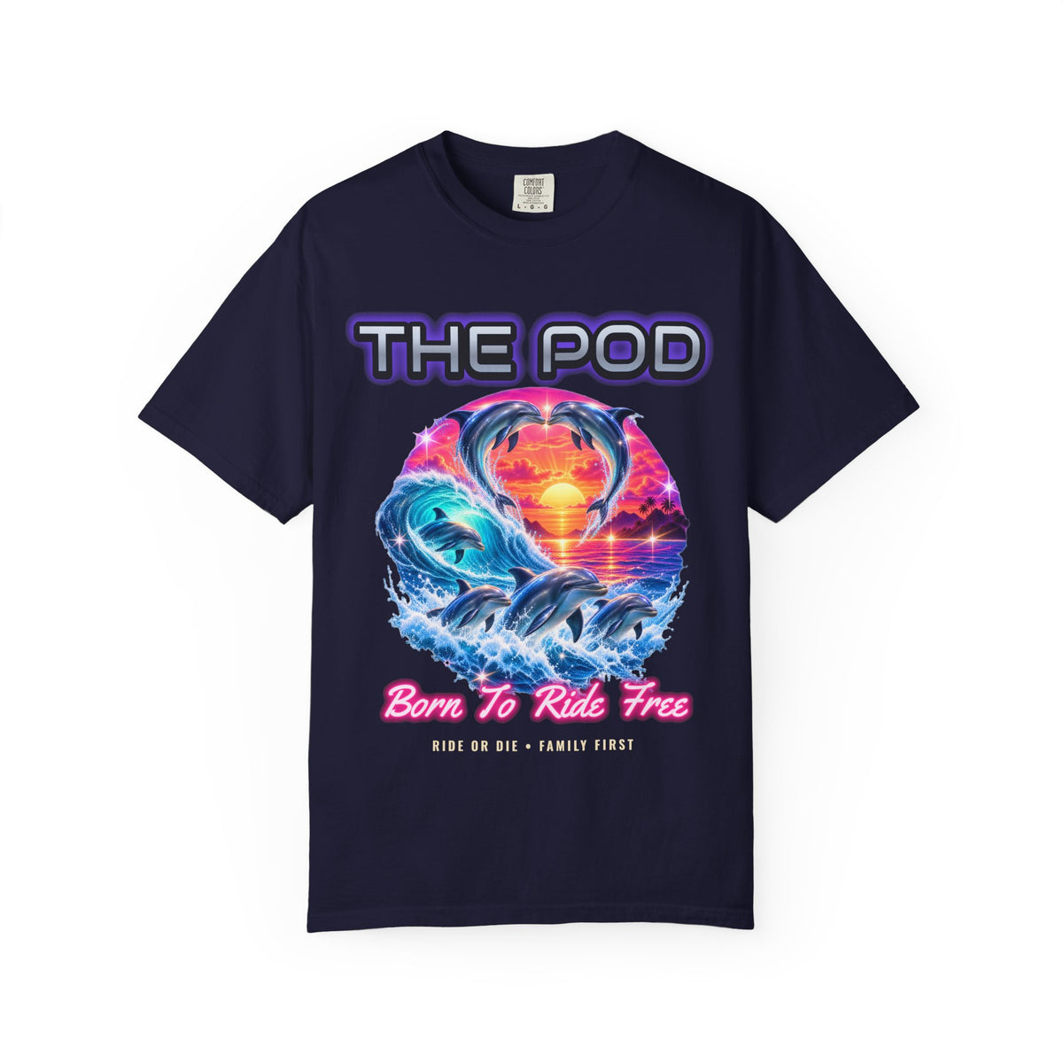 Dolphin Bootleg Shirt | The Pod 90s Airbrush Tee | Comfort Colors T-Shirt