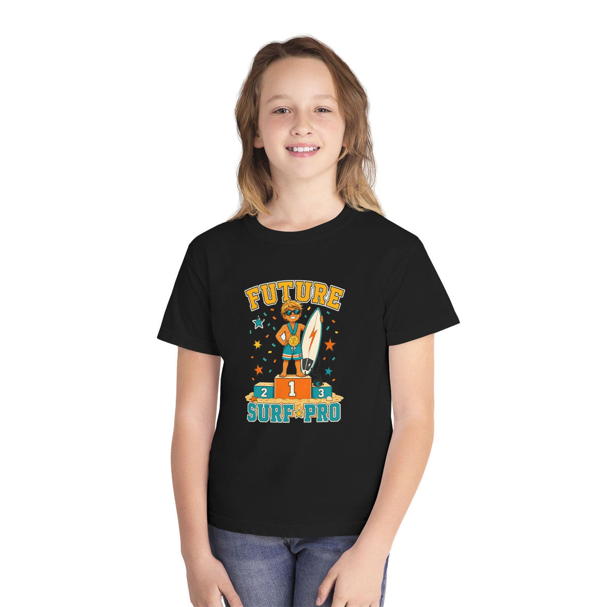 Future Surf Pro Kids Tee | Future Surfer Kids Shirt | Youth Beach T-Shirt | Surf Kid Gift