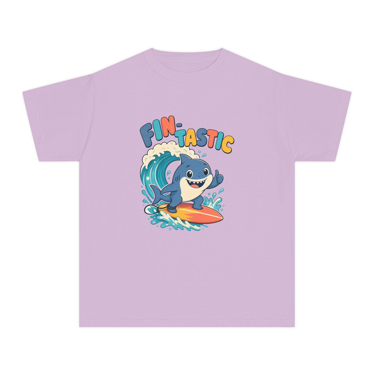 Fin-Tastic Kids Tee | Shark Surf Kids Shirt | Youth Beach T-Shirt | Surf Kid Gift