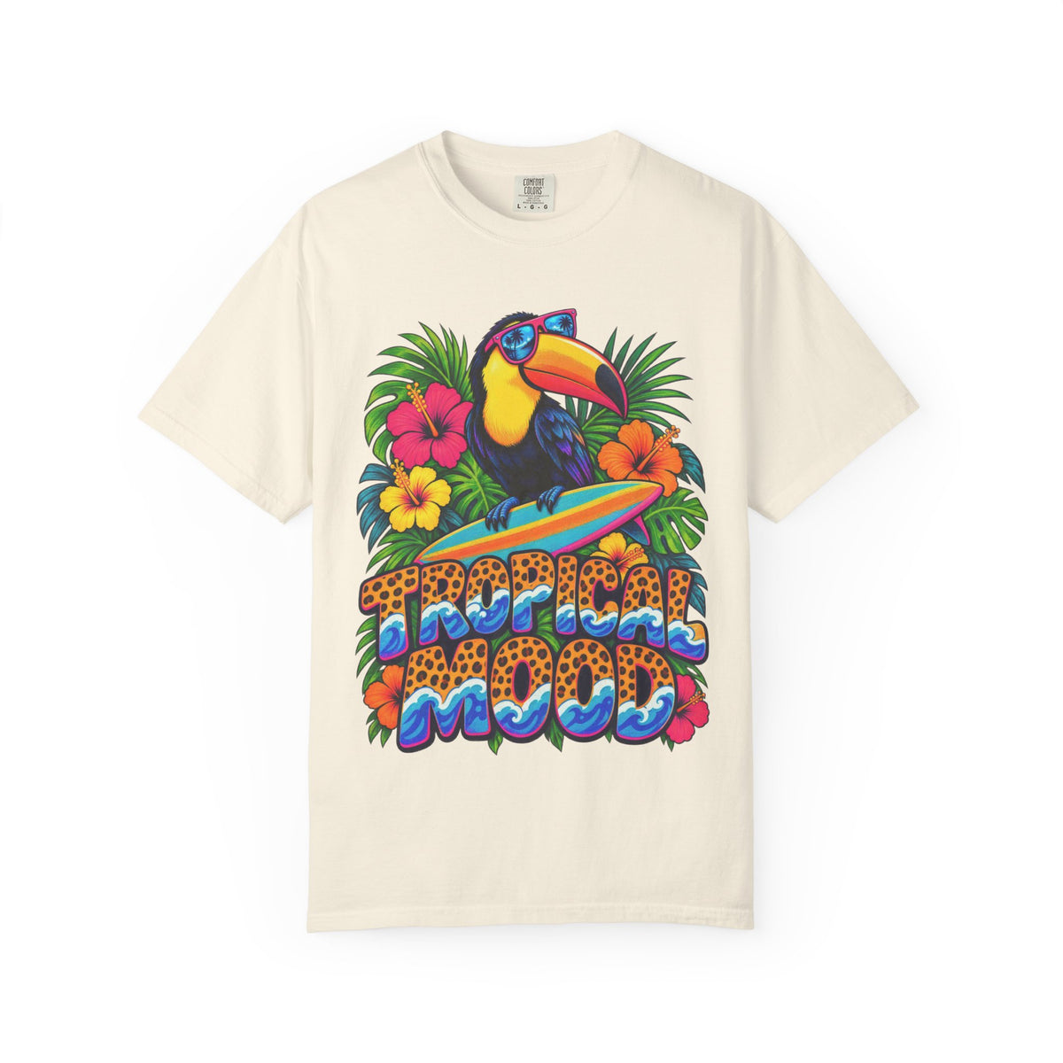 Tropical Mood Toucan Tee | Funny Toucan Surf Shirt | Tropical Jungle T-Shirt | Comfort Colors