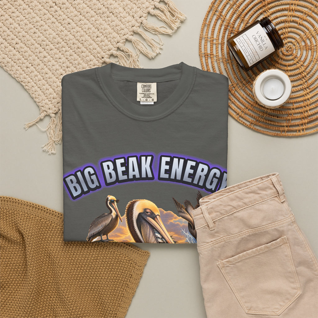 Pelican Big Beak Energy Shirt | Funny Pelican Bootleg Tee | Comfort Colors T-Shirt