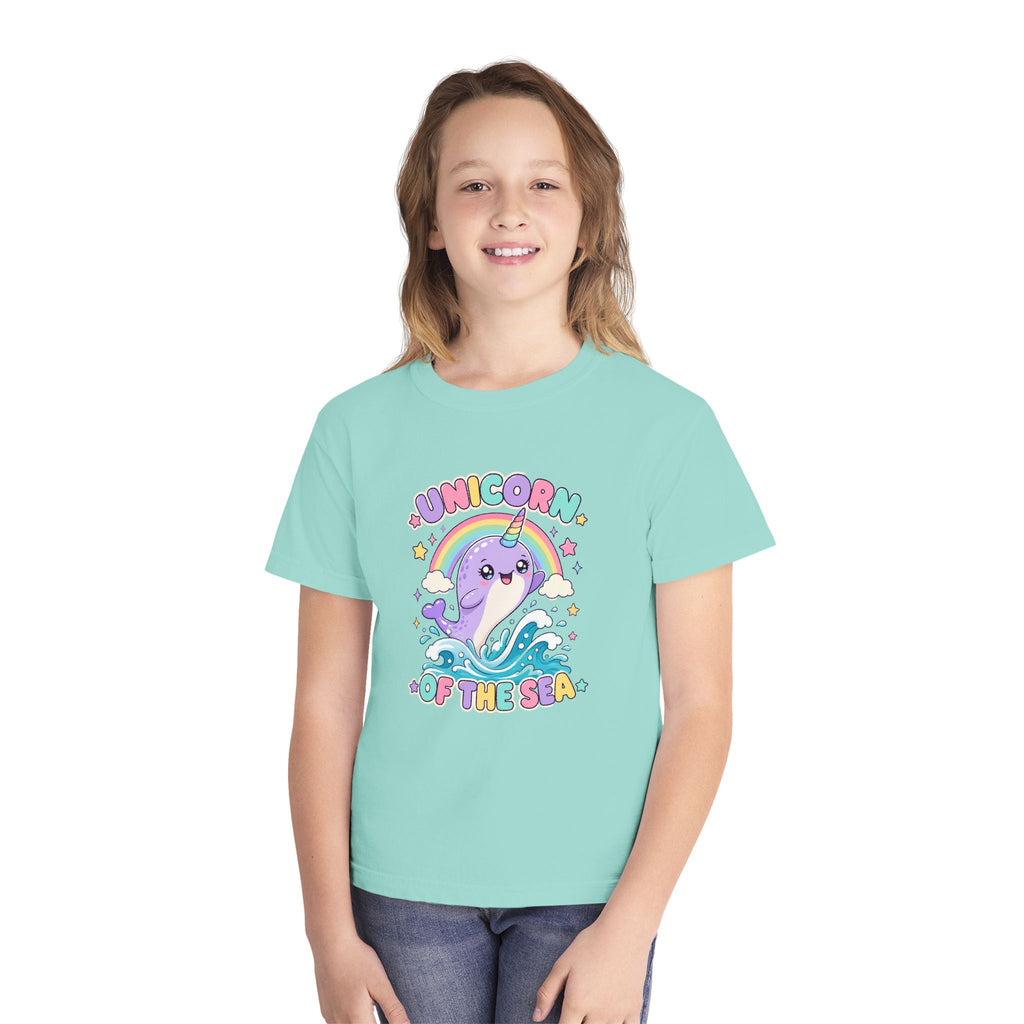 Unicorn Of The Sea Kids Tee | Narwhal Kids Shirt | Youth Beach T-Shirt | Surf Kid Gift
