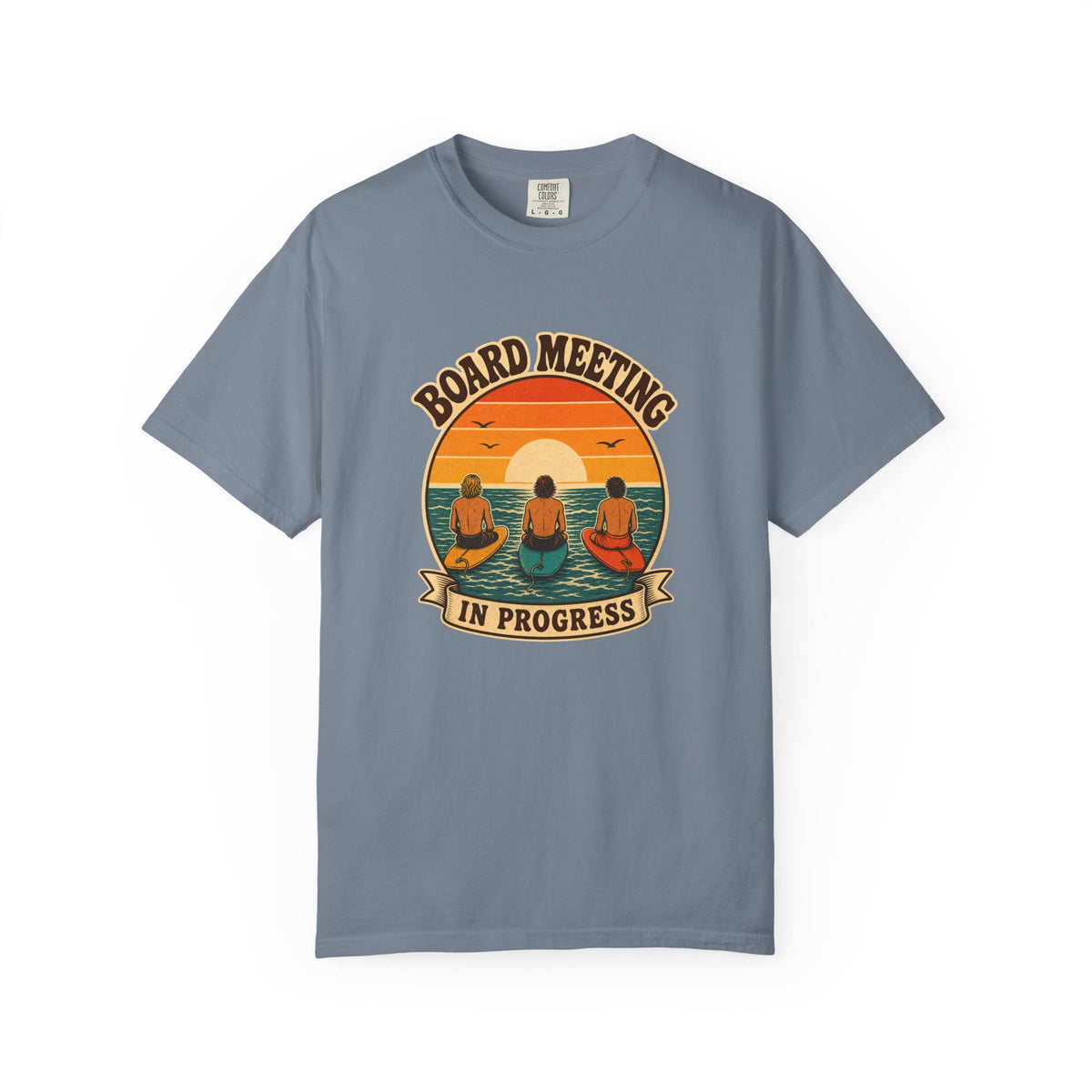 Board Meeting In Progress Tee | Funny Surf Shirt | Retro Beach T-Shirt | Comfort Colors Gift