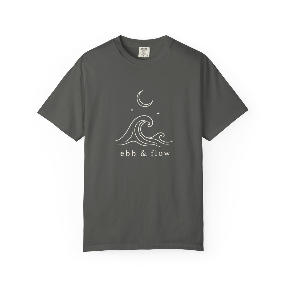 Ebb & Flow Tee | Minimal Moon Wave Shirt | Inspirational Ocean T-Shirt | Comfort Colors
