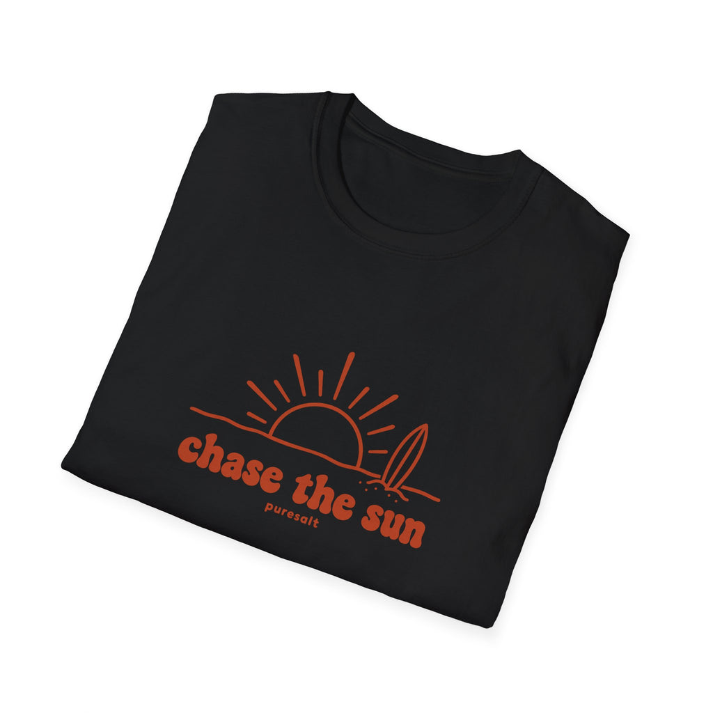 Chase the Sun Surf T-Shirt — Retro Beach Graphic Tee