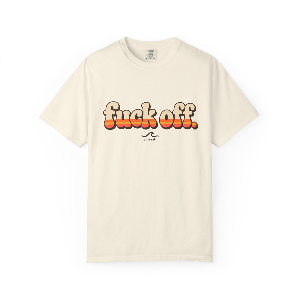 Retro 'fuck off.' typography T-shirt | bold script tee