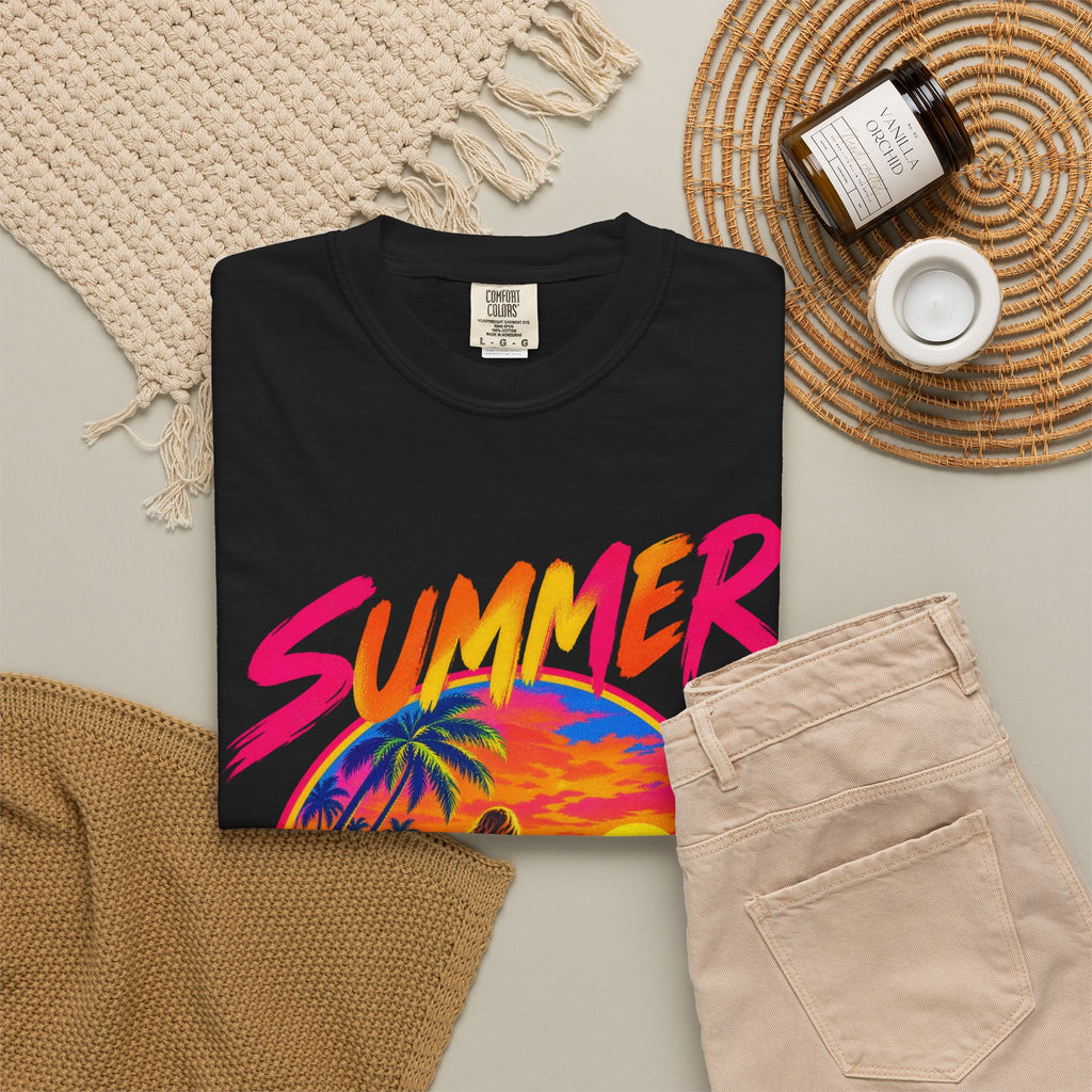 Summer Never Ends Tee | Retro Endless Summer Shirt | Tropical T-Shirt | Comfort Colors