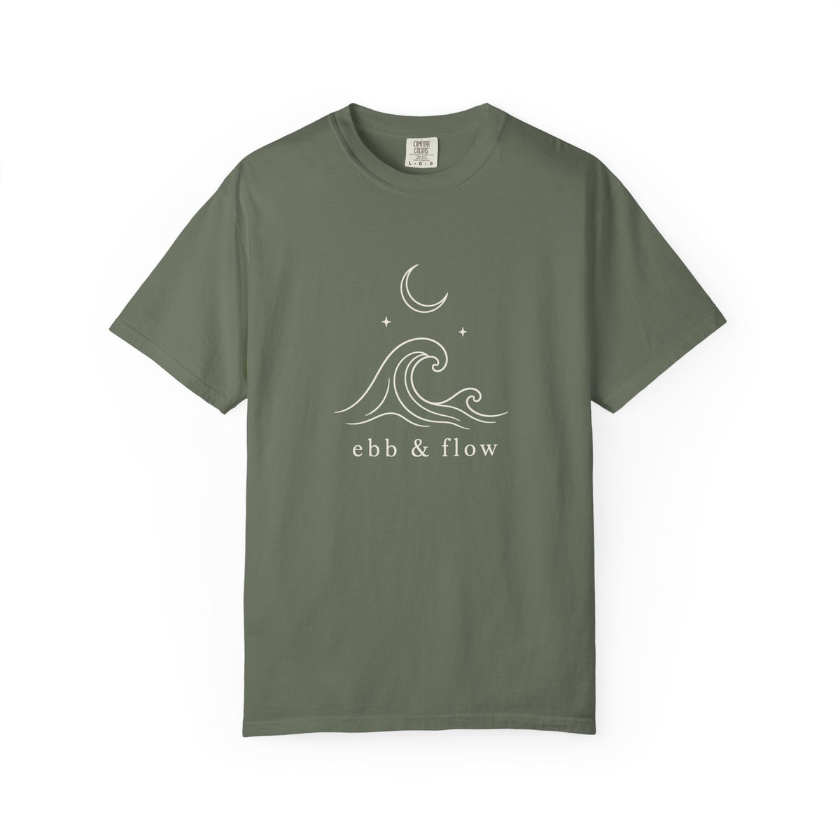 Ebb & Flow Tee | Minimal Moon Wave Shirt | Inspirational Ocean T-Shirt | Comfort Colors