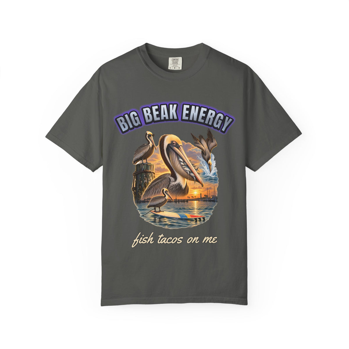 Pelican Big Beak Energy Shirt | Funny Pelican Bootleg Tee | Comfort Colors T-Shirt