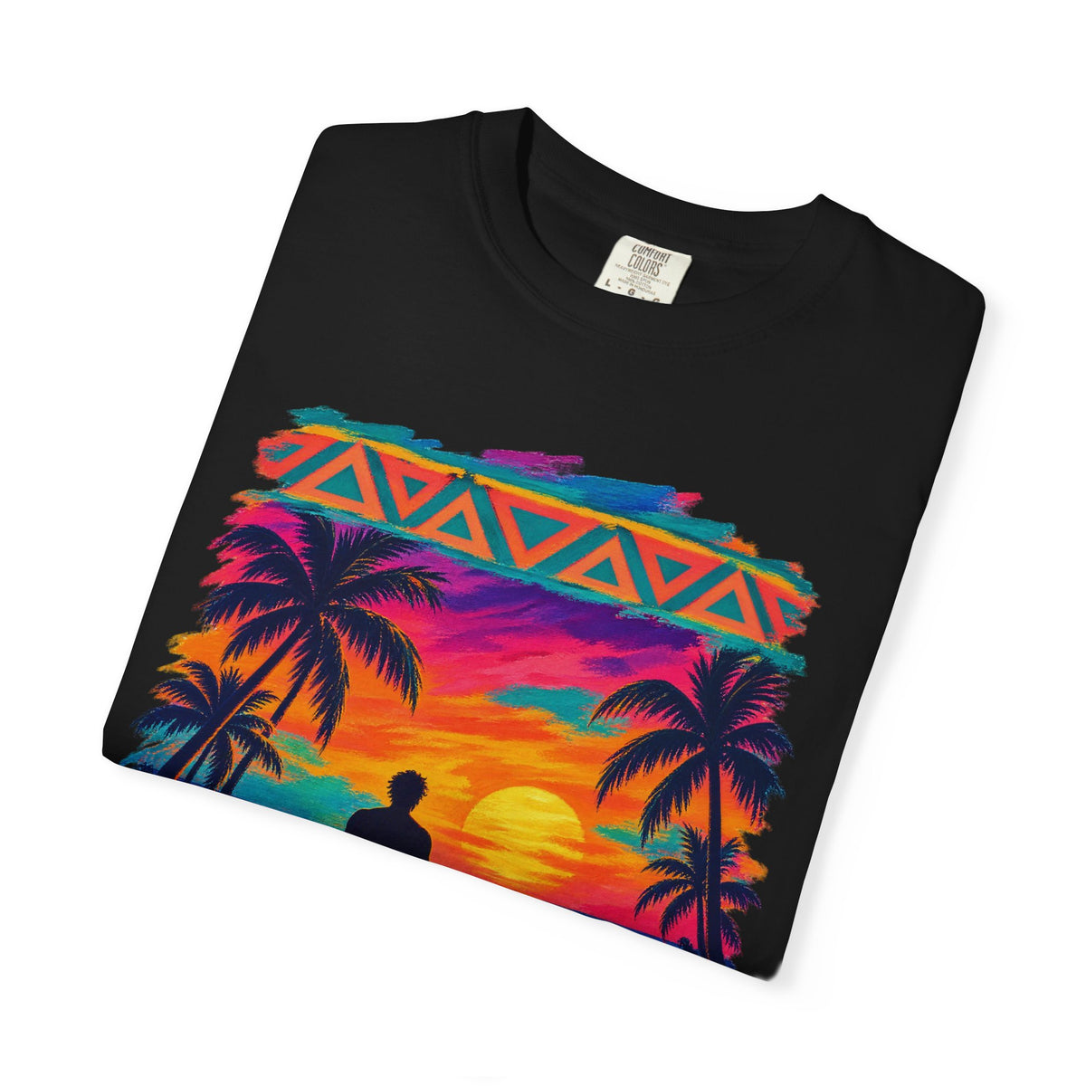 Surfer Walking To The Lineup Shirt | Tribal Sunset Surf Tee | Comfort Colors T-Shirt