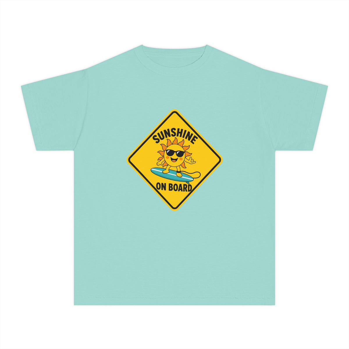 Sunshine On Board Kids Tee | Sunshine Kids Shirt | Youth Beach T-Shirt | Surf Kid Gift