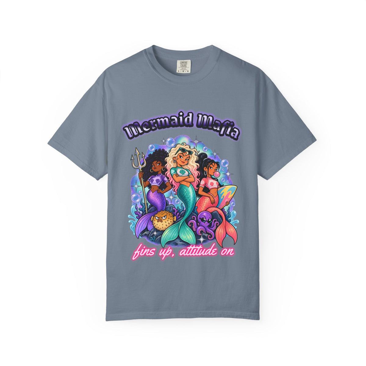 Mermaid Mafia Shirt | Funny Mermaid Bootleg Tee | Comfort Colors T-Shirt