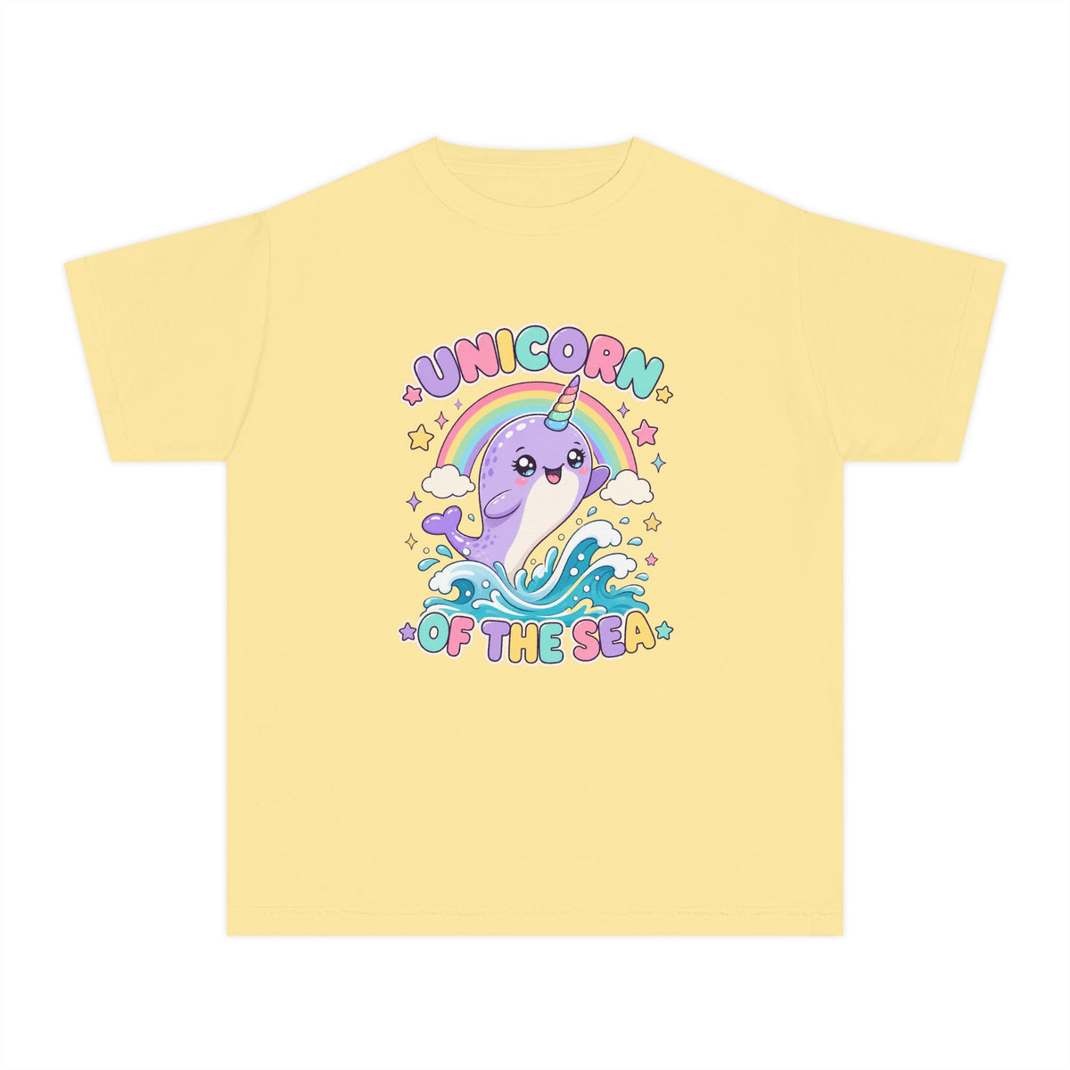 Unicorn Of The Sea Kids Tee | Narwhal Kids Shirt | Youth Beach T-Shirt | Surf Kid Gift
