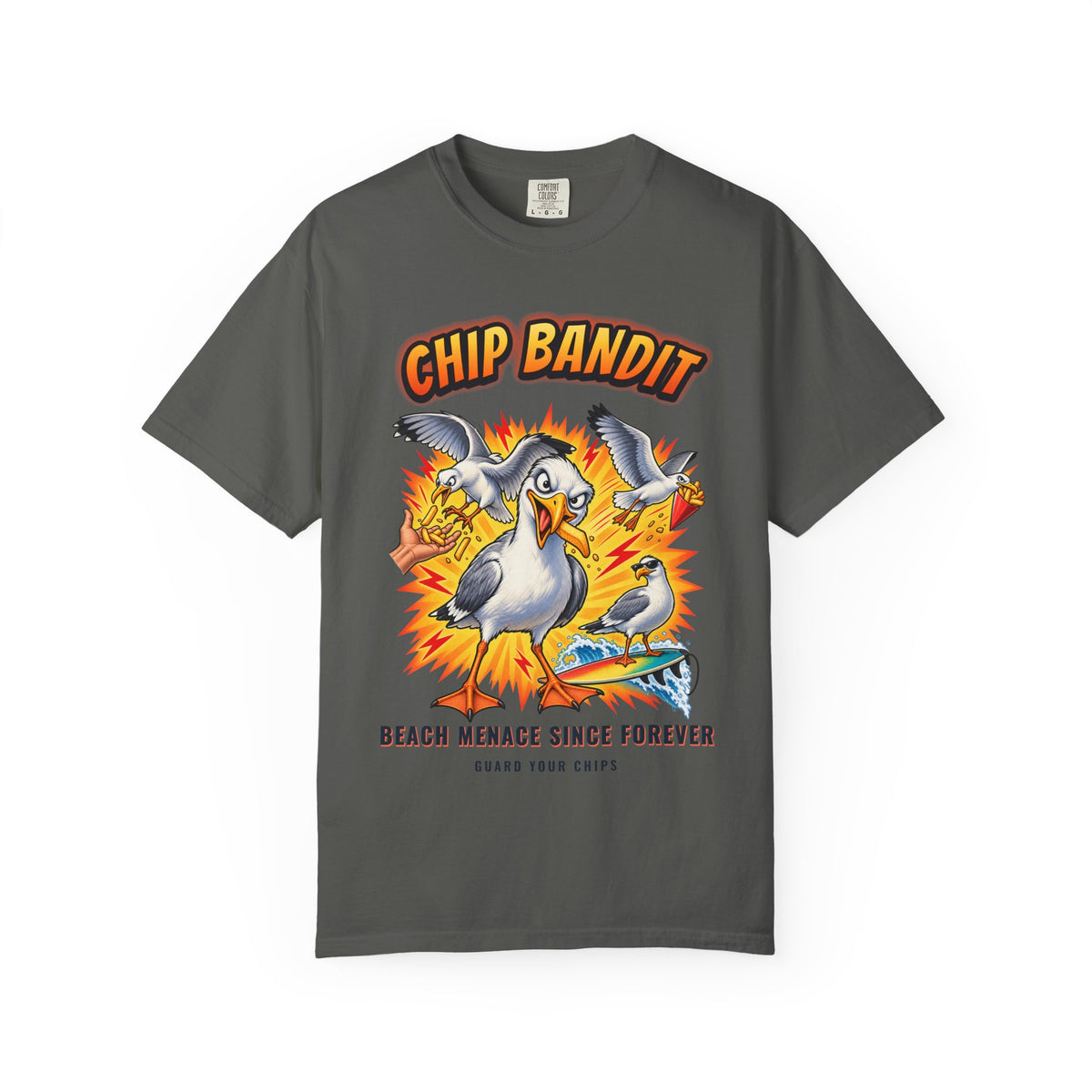 Seagull Chip Bandit Shirt | Funny Aussie Beach Tee | Comfort Colors T-Shirt