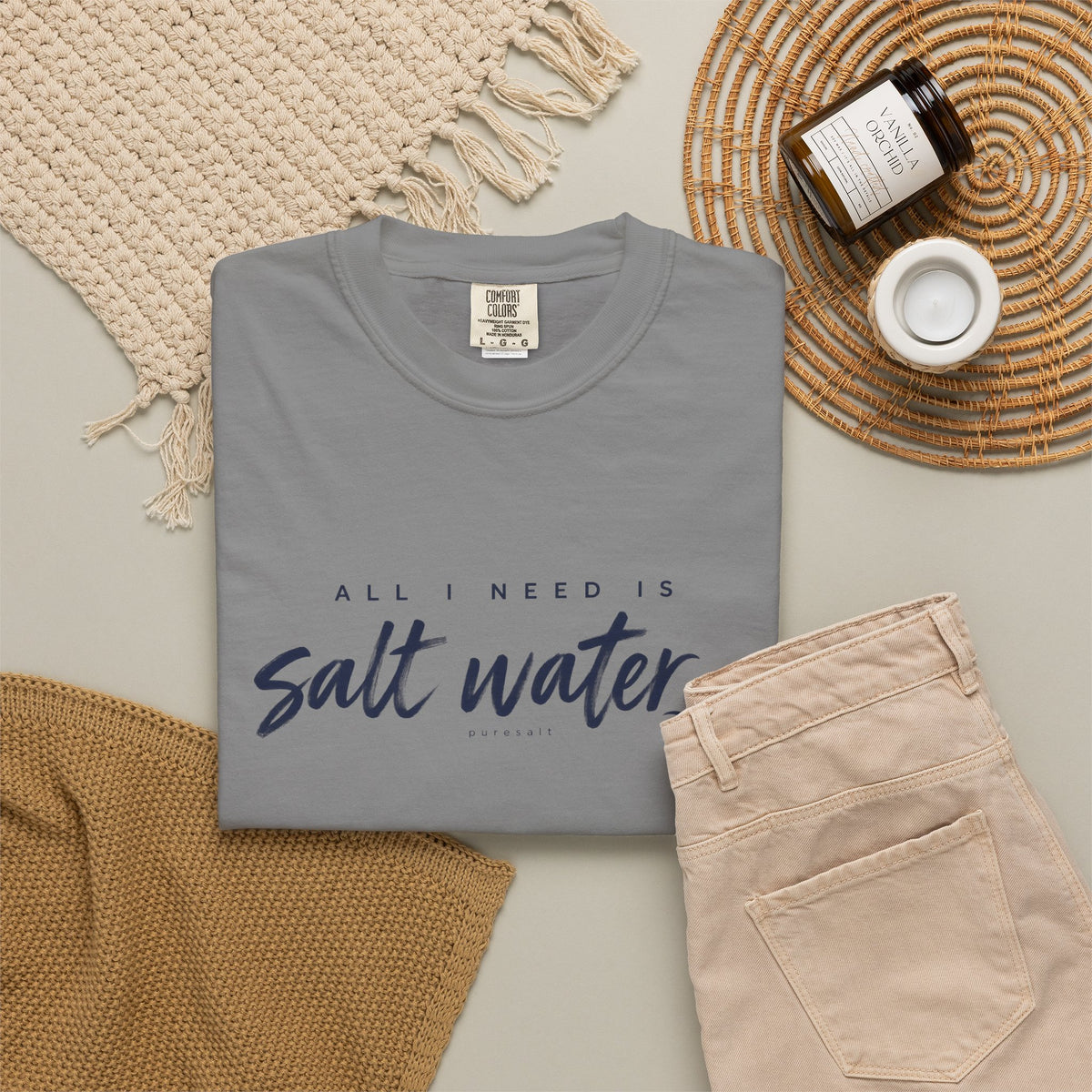 Salt Water Tee — "All I Need is Salt Water" Beach T-Shirt