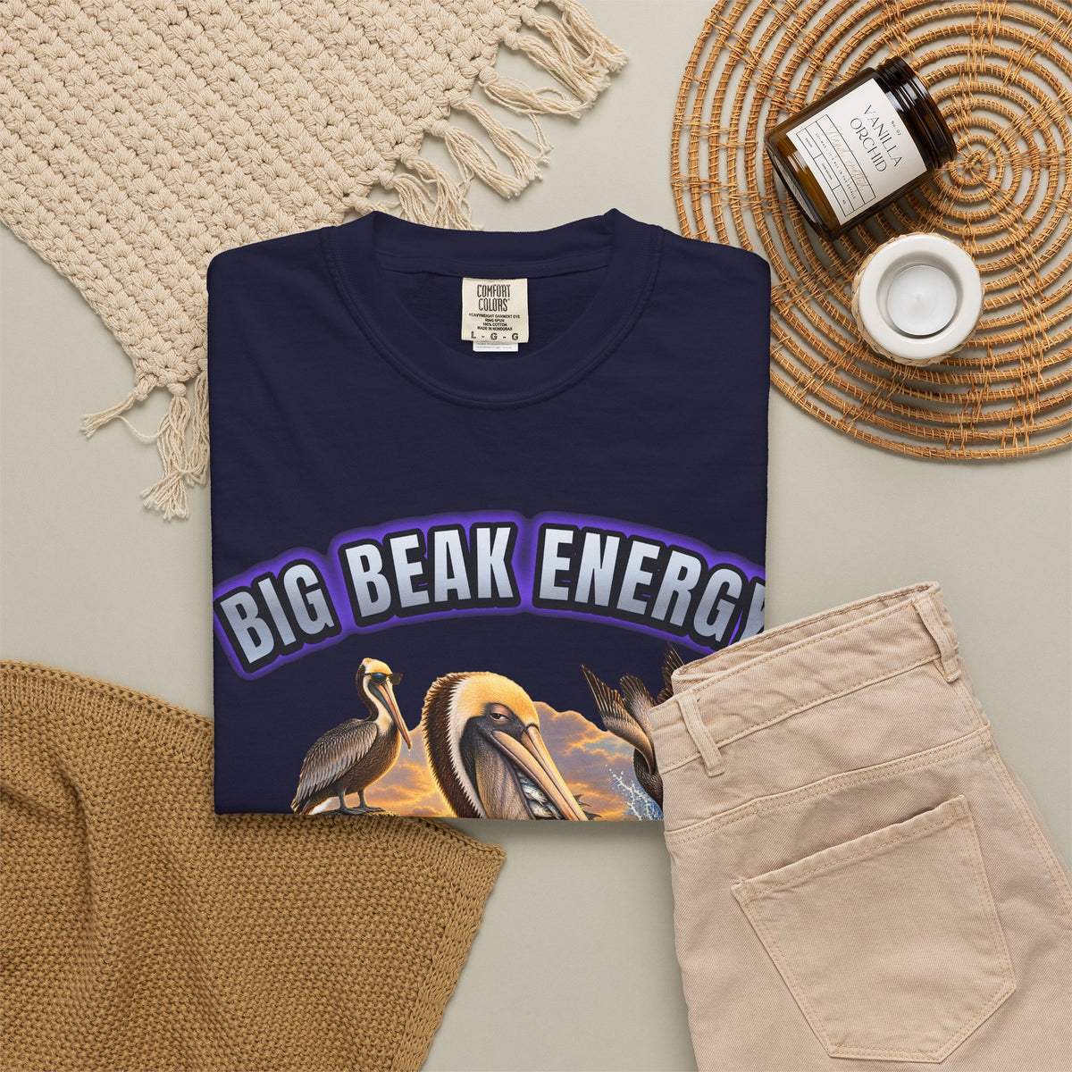 Pelican Big Beak Energy Shirt | Funny Pelican Bootleg Tee | Comfort Colors T-Shirt