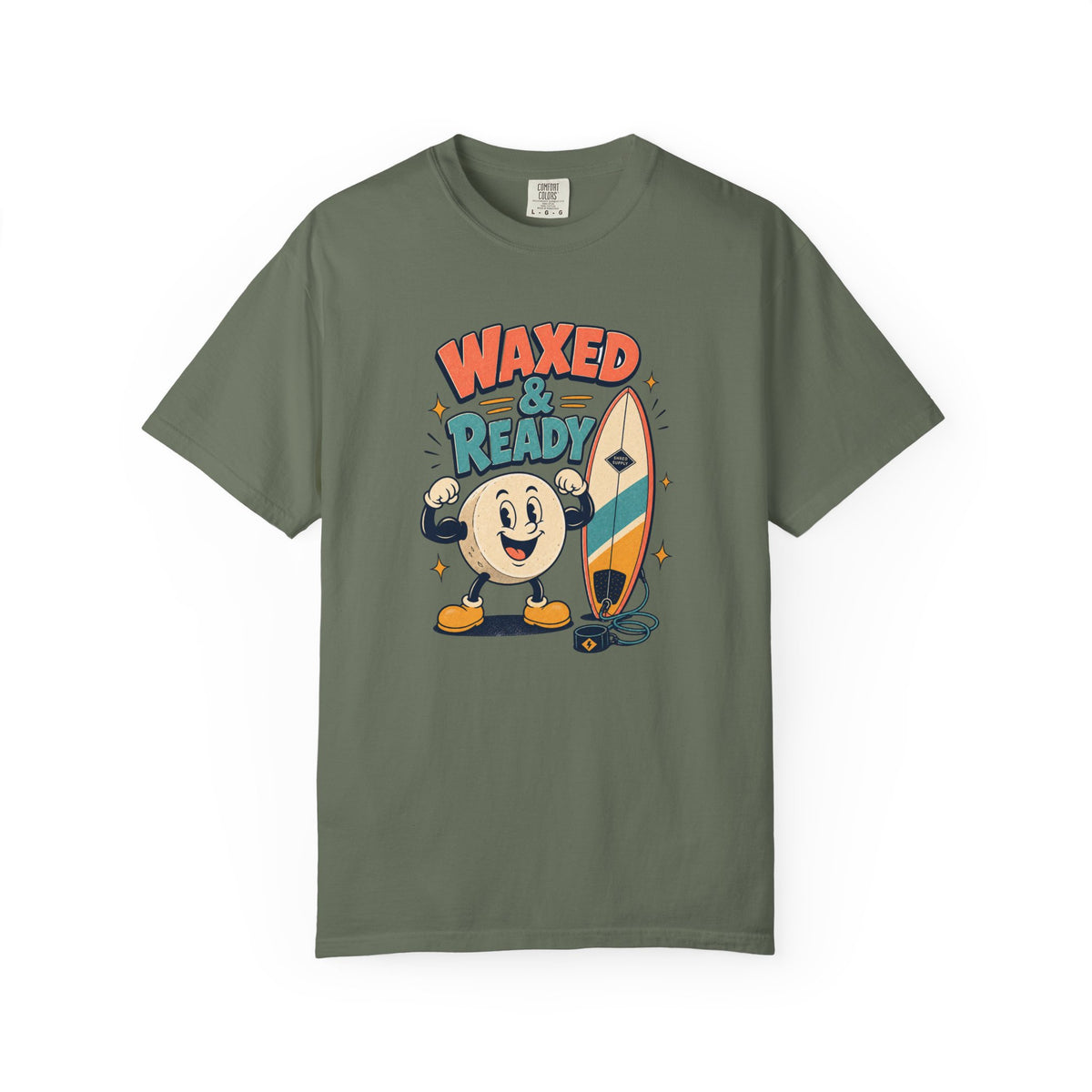 Waxed & Ready Tee | Funny Surf Wax Shirt | Retro Beach T-Shirt | Comfort Colors Gift