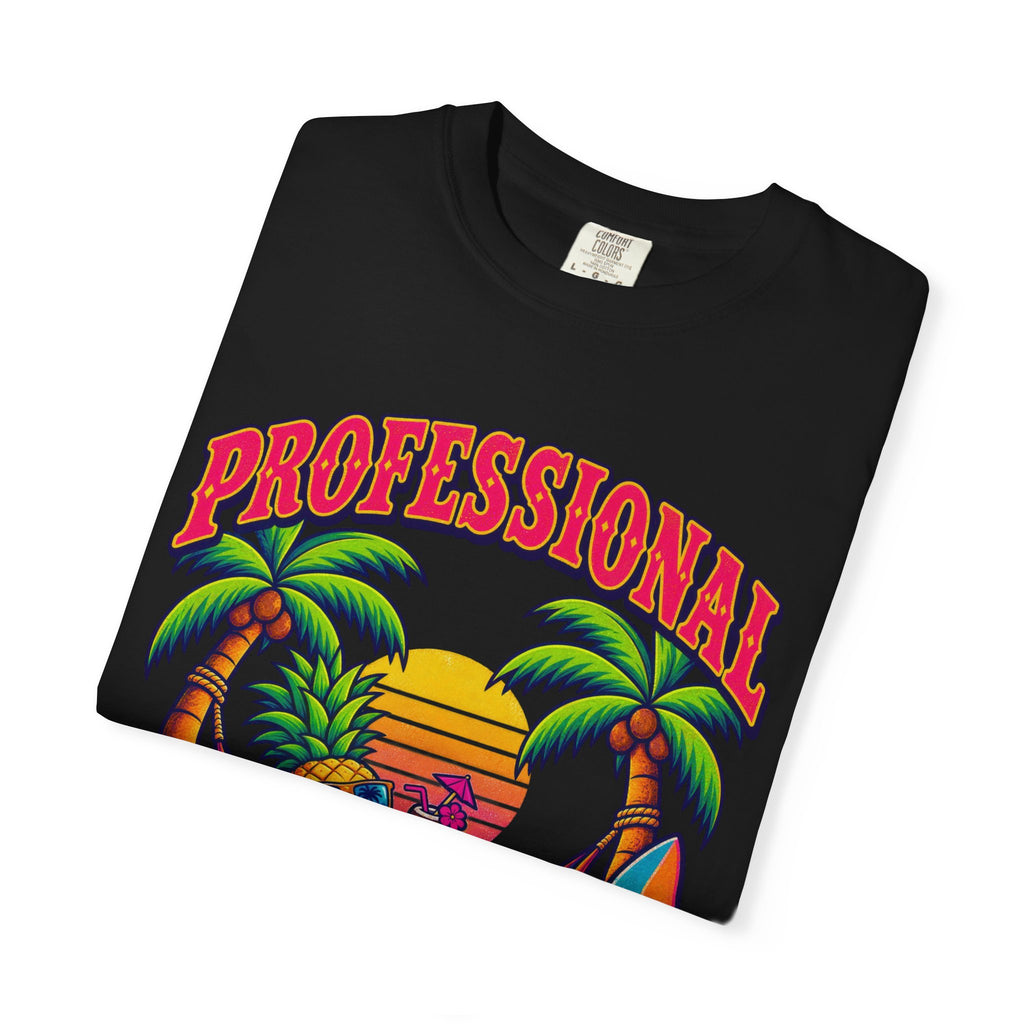 Professional Beach Bum Tee | Funny Pineapple Hammock Shirt | Retro Vacation T-Shirt | Comfort Colors