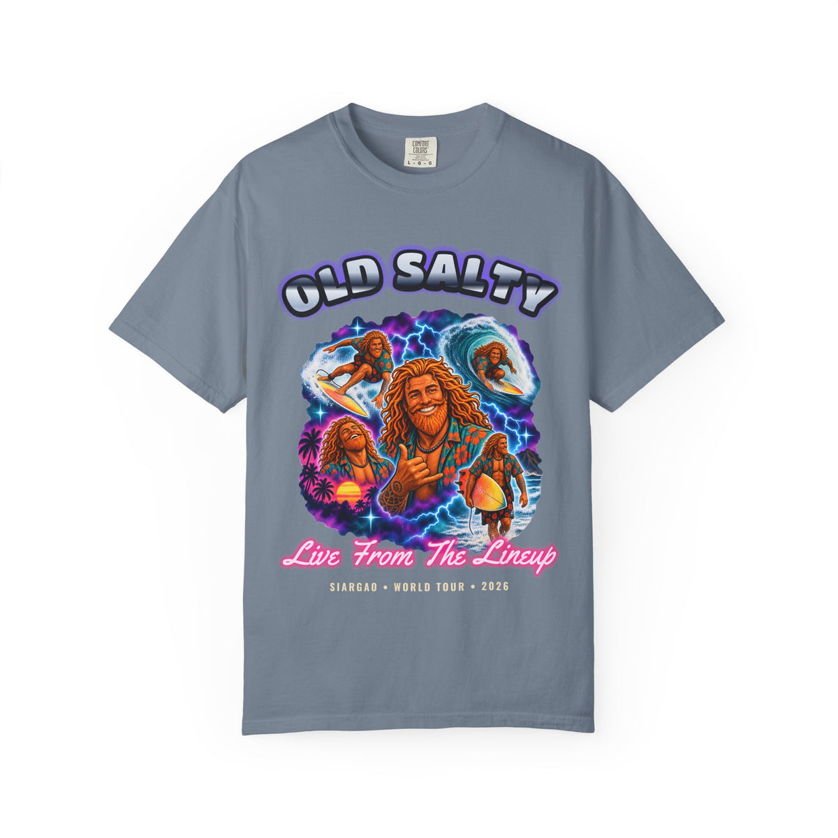 Old Salty Bootleg Shirt | 90s Rap Tee Style Surf Tour Tee | Comfort Colors T-Shirt
