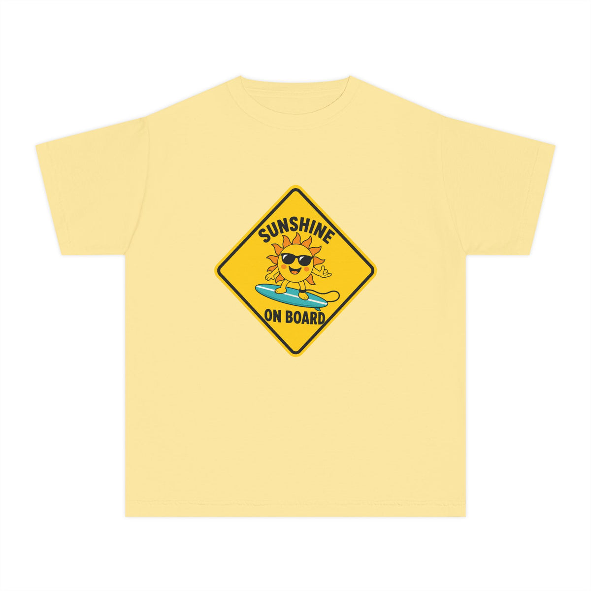 Sunshine On Board Kids Tee | Sunshine Kids Shirt | Youth Beach T-Shirt | Surf Kid Gift