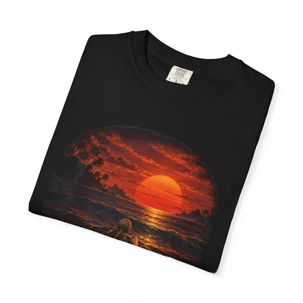 Dead Tired Still Paddling Shirt | Funny Skeleton Surfer Tee | Comfort Colors T-Shirt
