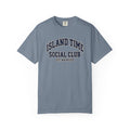 Island Time Social Club Tee | Est. Whenever | Varsity Beach T-Shirt | Comfort Colors Vacation Shirt