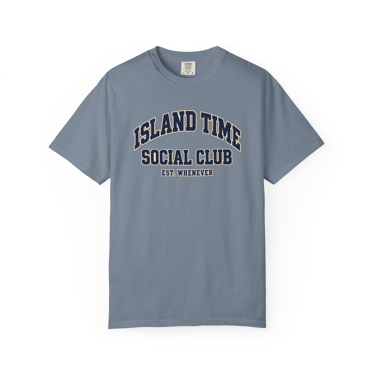 Island Time Social Club Tee | Est. Whenever | Varsity Beach T-Shirt | Comfort Colors Vacation Shirt