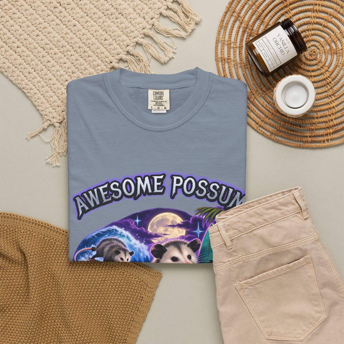 Awesome Possum Surf Team Shirt | Funny Possum Bootleg Tee | Comfort Colors T-Shirt
