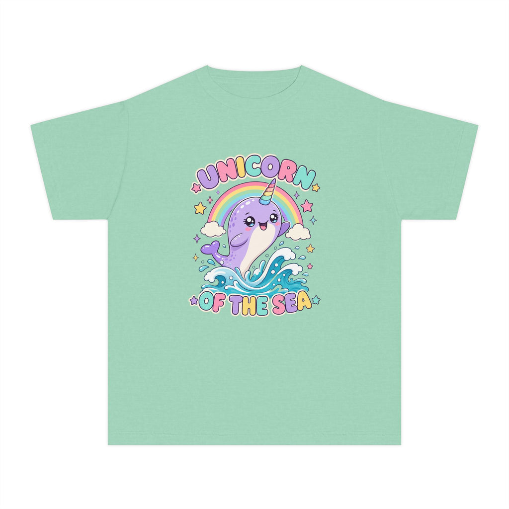 Unicorn Of The Sea Kids Tee | Narwhal Kids Shirt | Youth Beach T-Shirt | Surf Kid Gift
