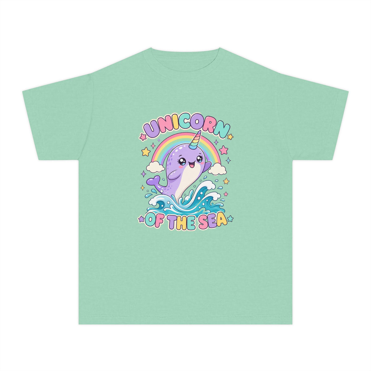 Unicorn Of The Sea Kids Tee | Narwhal Kids Shirt | Youth Beach T-Shirt | Surf Kid Gift