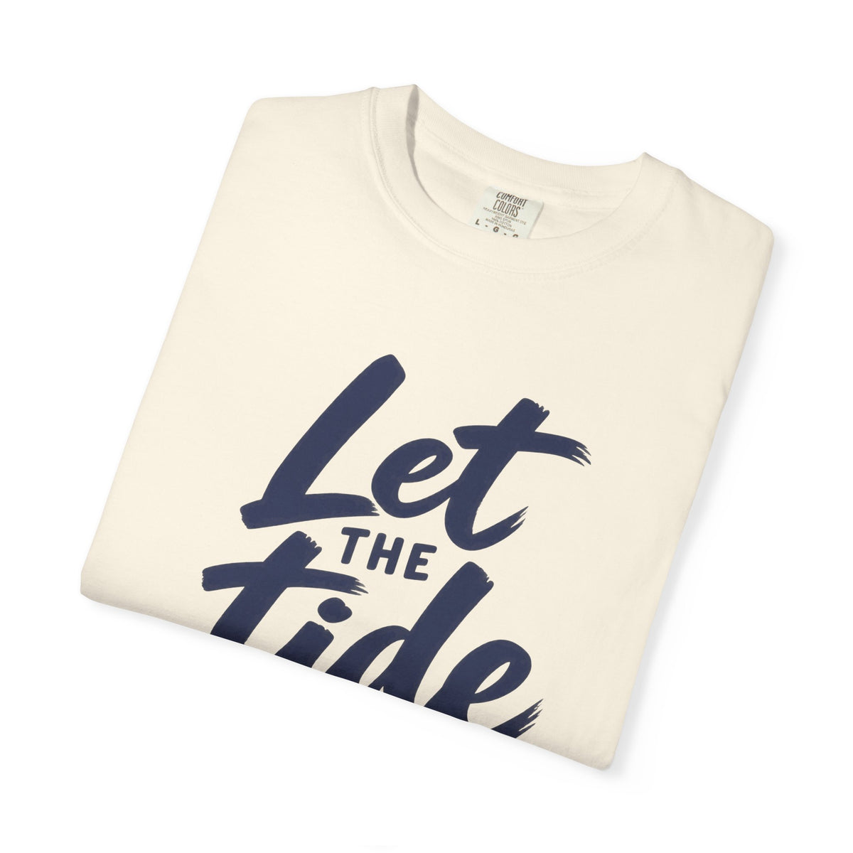 Let The Tide Decide Shirt | Wave Lines Script Tee | Comfort Colors T-Shirt