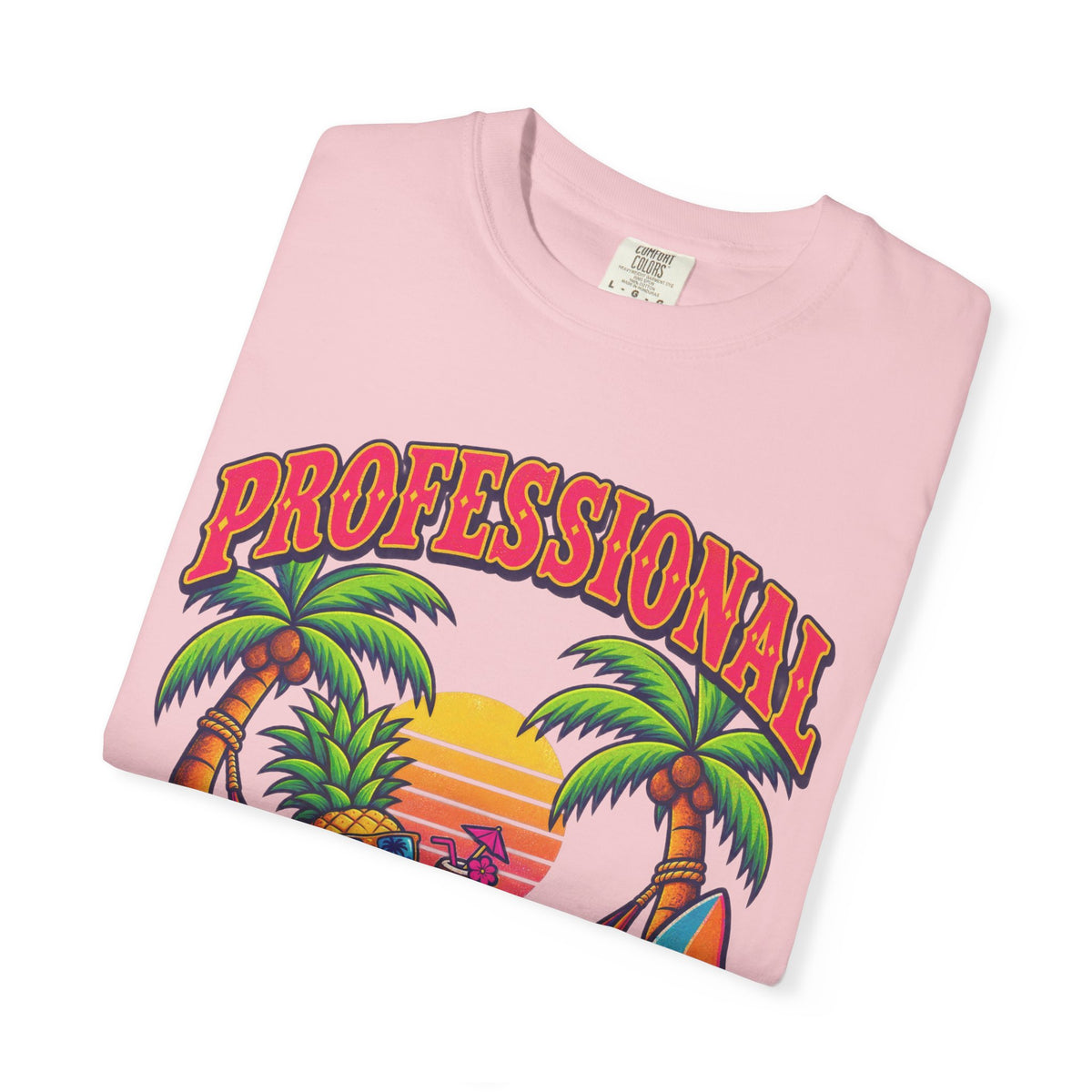 Professional Beach Bum Tee | Funny Pineapple Hammock Shirt | Retro Vacation T-Shirt | Comfort Colors