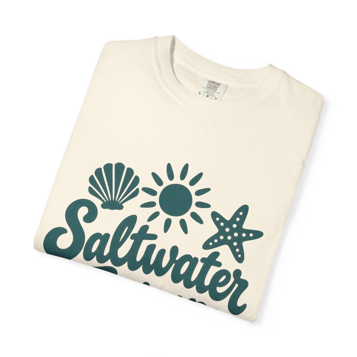 Saltwater Therapy Shirt | Hand Lettered Beach Tee | Comfort Colors T-Shirt