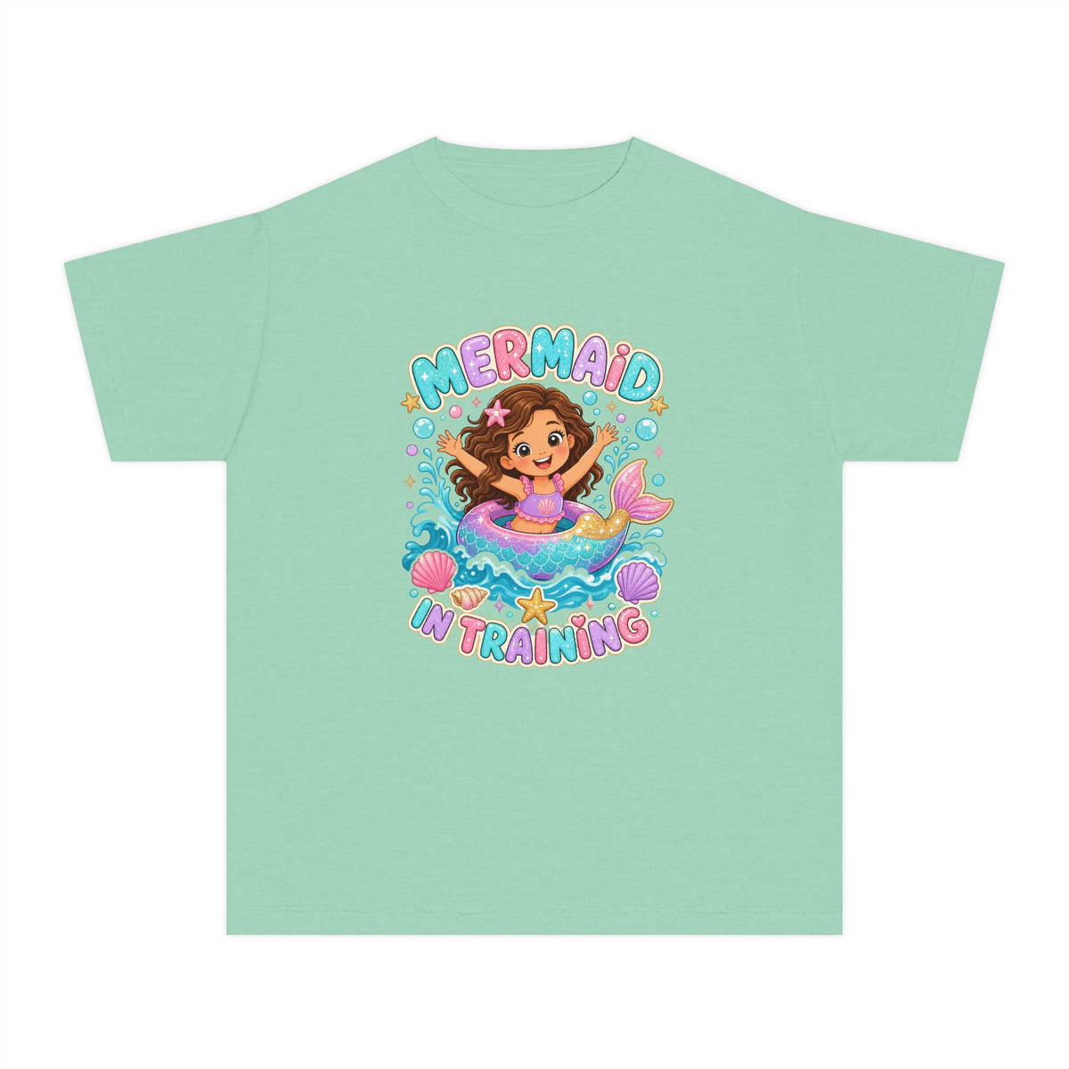 Mermaid In Training Kids Tee | Mermaid Kids Shirt | Youth Beach T-Shirt | Surf Kid Gift