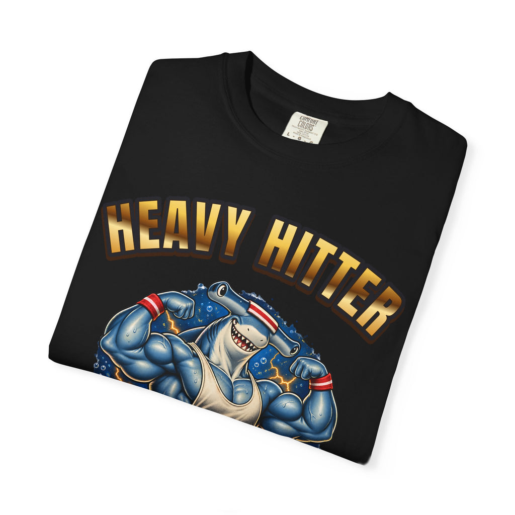 Hammerhead Gym Shirt | Heavy Hitter Shark Bootleg Tee | Comfort Colors T-Shirt