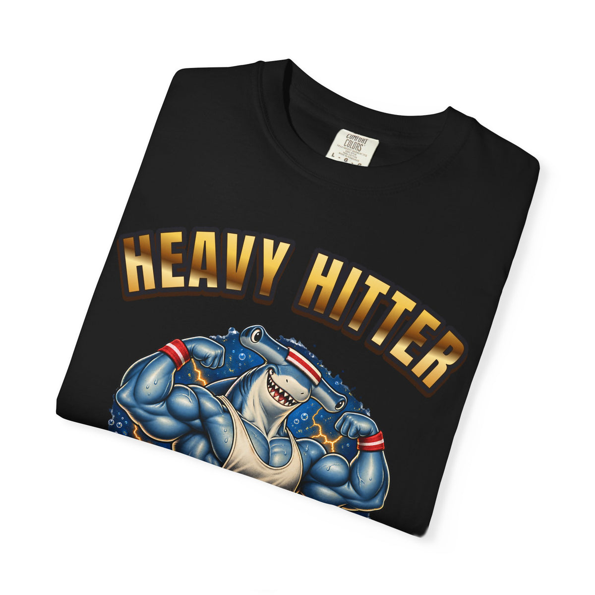 Hammerhead Gym Shirt | Heavy Hitter Shark Bootleg Tee | Comfort Colors T-Shirt